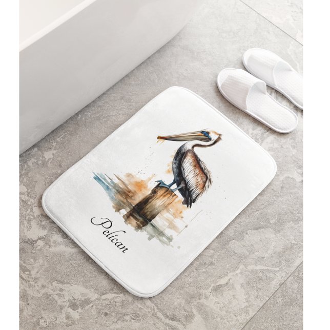 Poise of the Pelican Bath Mat (Creator Uploaded)