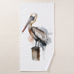 Poise of the Pelican Bath Towel