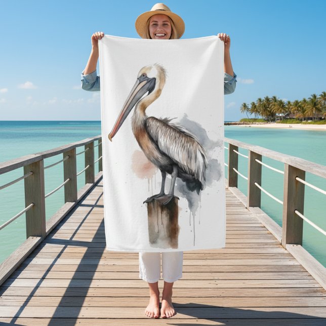 Poise of the Pelican Bath Towel (Creator Uploaded)