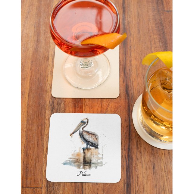 Poise of the Pelican  Glass Coaster (Creator Uploaded)