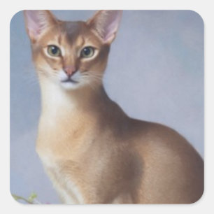 Poised Abyssinian – Elegant Cat Sticker