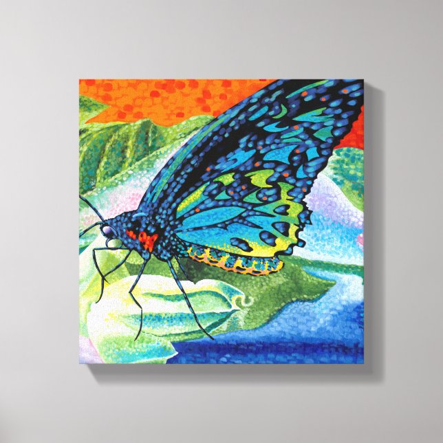 Poised Butterfly II Canvas Print (Front)