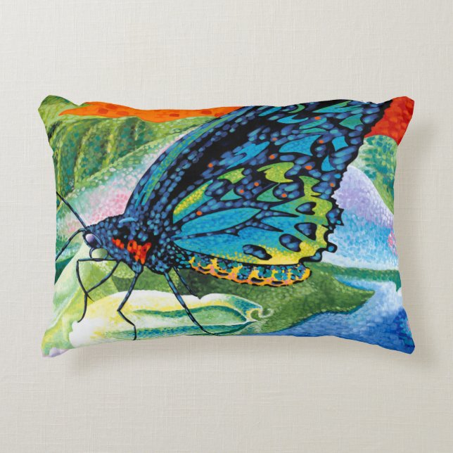 Poised Butterfly II Decorative Cushion (Front)