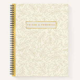 Poised & Powerful Ivory and Gold Spiral Notebook