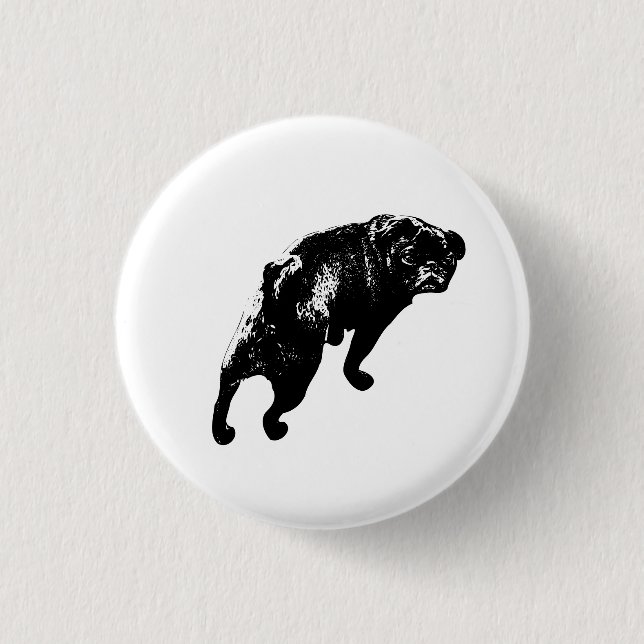 Poised Step, Alert Smile 3 Cm Round Badge (Front)