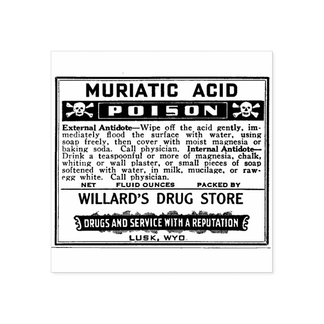 POISON  Apothecary Vintage Label Rubber Stamp (Imprint)