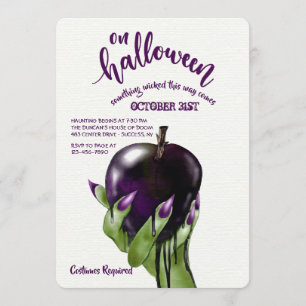 Poison Apple Halloween Invitation