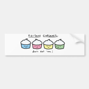 poison-cupcakes bumper sticker