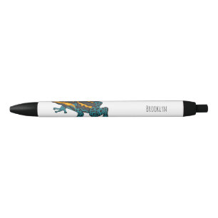 Poison dart frog cartoon illustration  black ink pen
