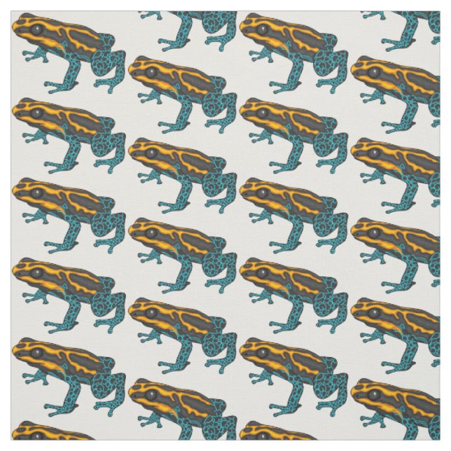 Poison dart frog cartoon illustration  fabric (Swatch)