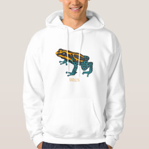 Poison dart frog cartoon illustration hoodie
