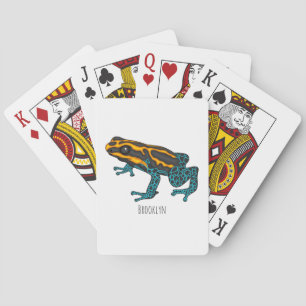 Poison dart frog cartoon illustration  playing cards