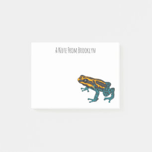 Poison dart frog cartoon illustration  post-it notes