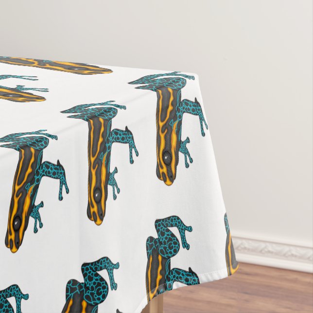 Poison dart frog cartoon illustration  tablecloth (In Situ)
