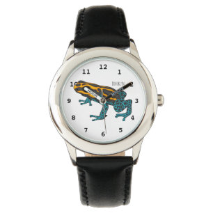 Poison dart frog cartoon illustration  watch