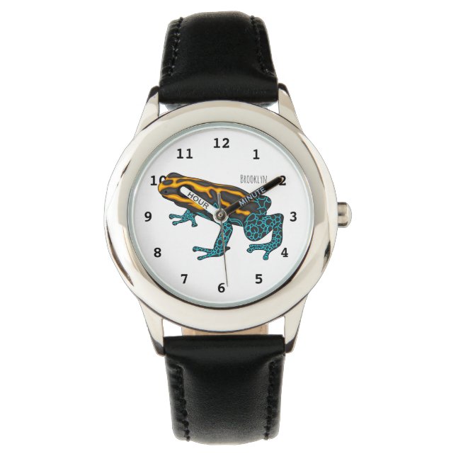 Poison dart frog cartoon illustration  watch (Front)