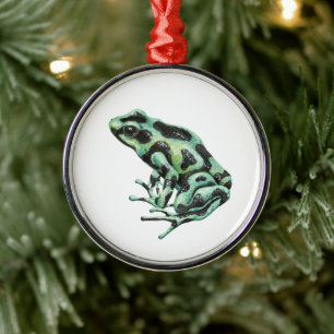 Poison dart frog metal tree decoration