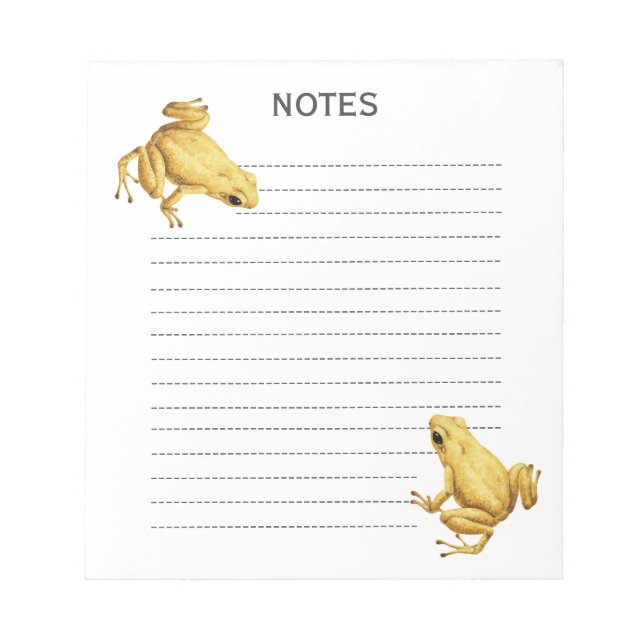 Poison dart frog notepad (Front)
