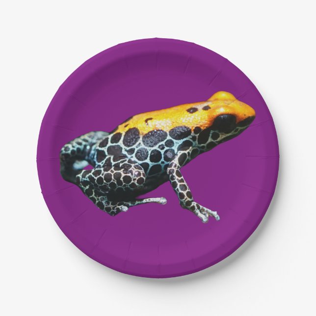 Poison Dart Frog Paper Plate (Front)
