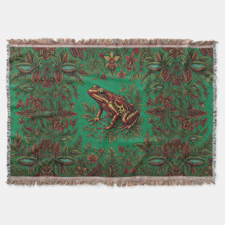 Poison Dart Frog Throw Blanket – Rainforest Leaf