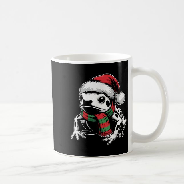Poison Dart Frog Xmas Santa Hat Scarf Christmas Co Coffee Mug (Right)
