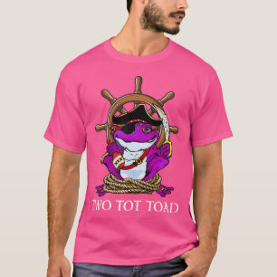 Poison Dart Frogs Cartoon Pirate Toad Rum Tot Grog T-Shirt