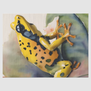 Poison Dart Yellow Frog Watercolor Tissue Paper