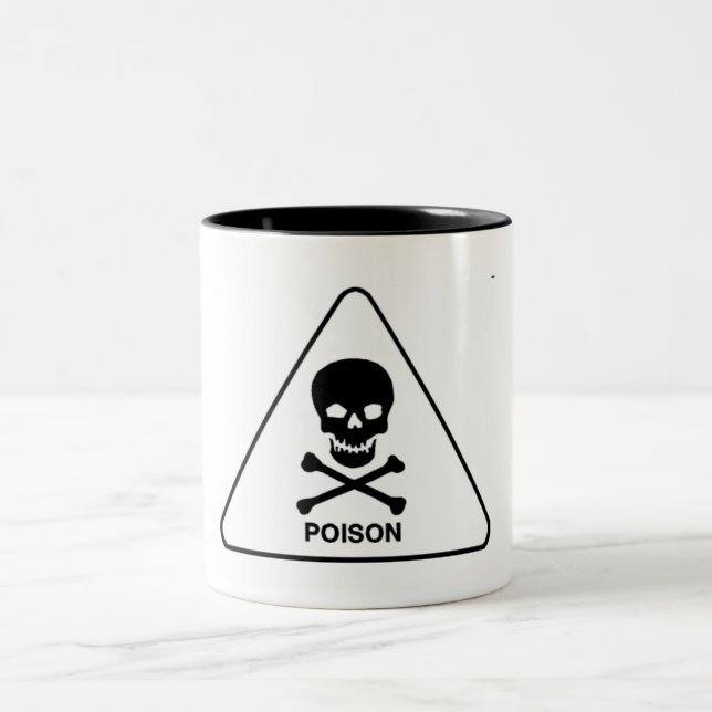 poison drink Two-Tone coffee mug (Center)