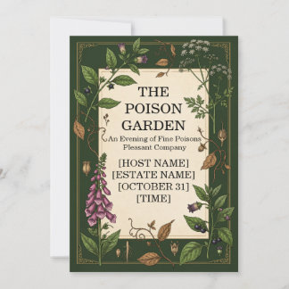 Poison Garden Halloween Invitation | Dark Botanic