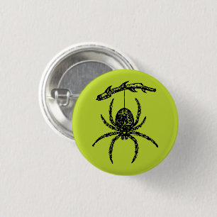 Poison Green Spider 3 Cm Round Badge