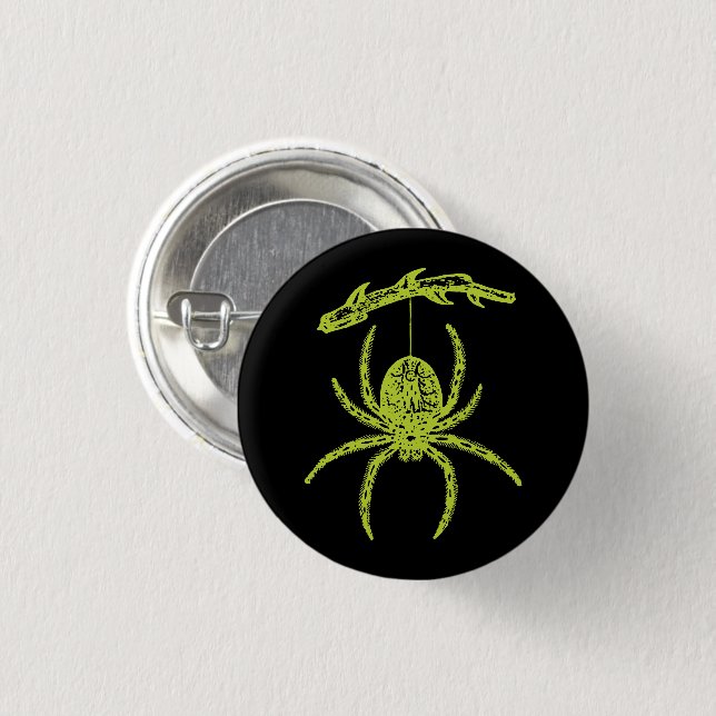 Poison Green Spider Button (Front & Back)