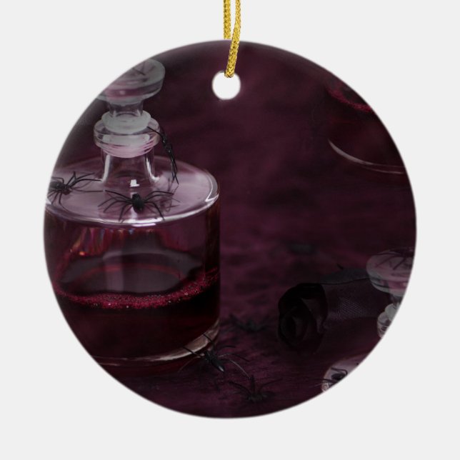 poison halloween ceramic tree decoration (Front)