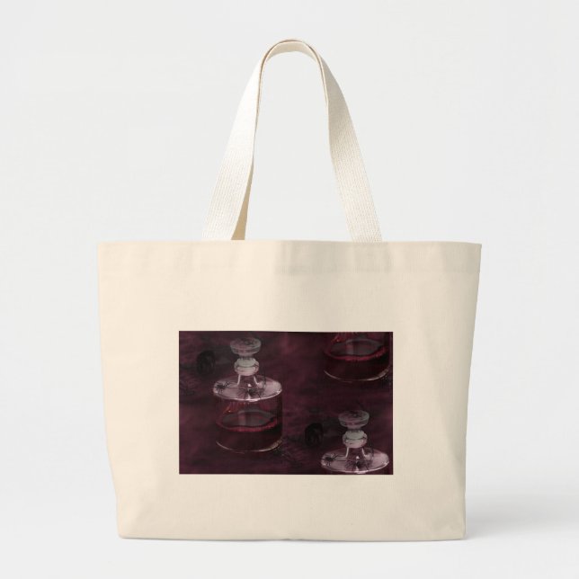 poison halloween large tote bag (Front)