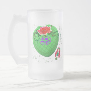 poison ivy polly pocket frosted glass beer mug