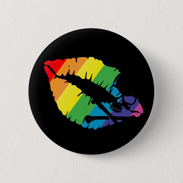 poison lips 6 cm round badge (Front)