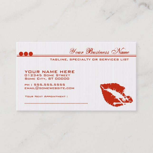 poison lips appointment card (Front)
