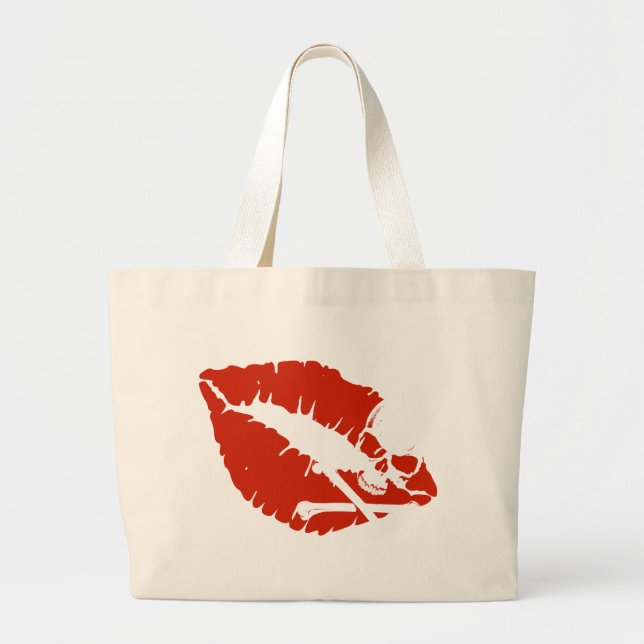 poison lips large tote bag (Front)