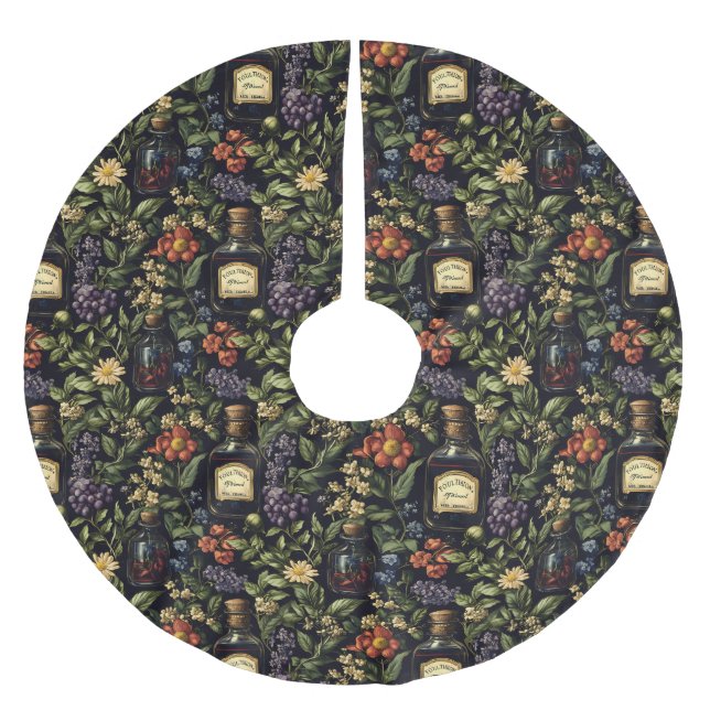 Poison Petals Brushed Polyester Tree Skirt (Front)