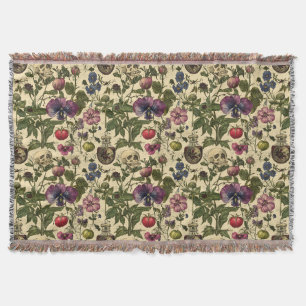 Poison Petals Throw Blanket