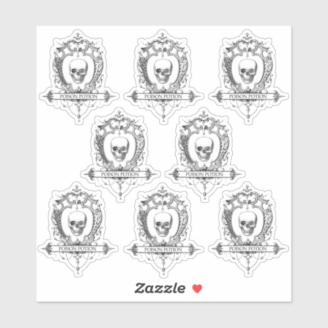 Poison Potion Halloween 1.5" x 2" (Sheet)