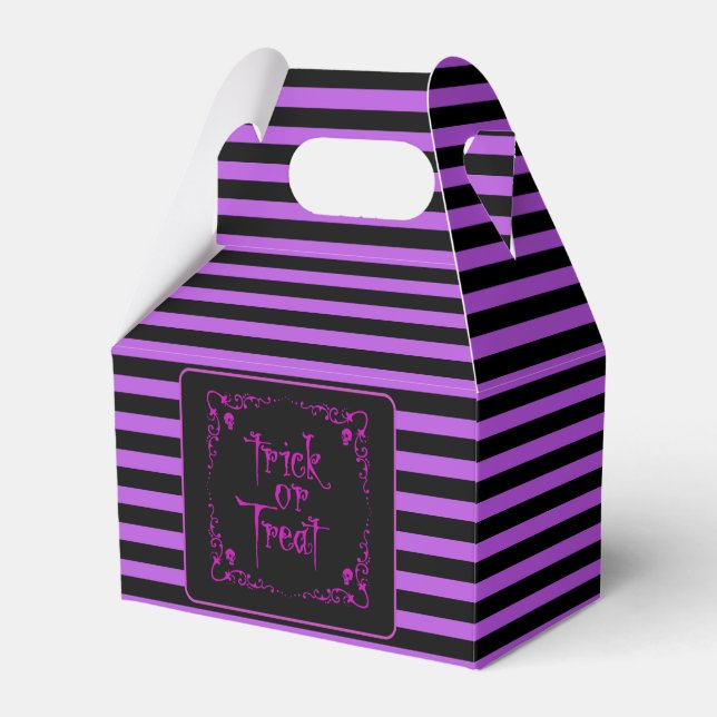 Poison Purple Trick or Treat  Favour Box (Front Side)