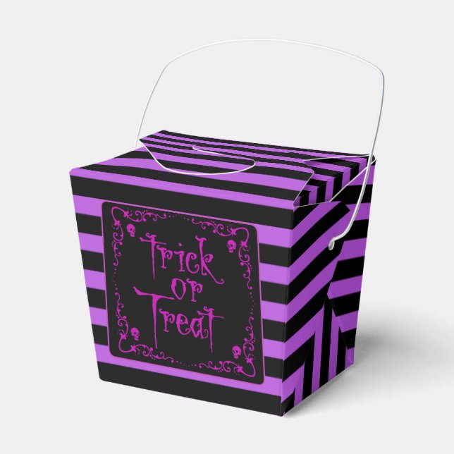 Poison Purple Trick or Treat Favour Box (Front Side)