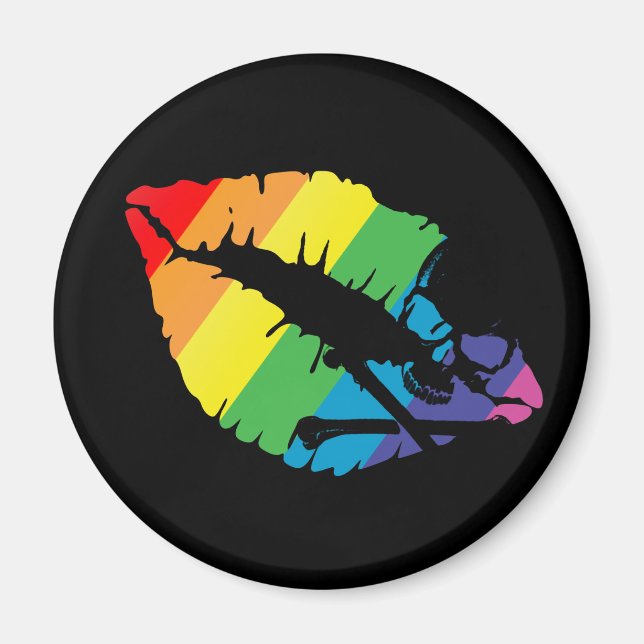 poison rainbow lips magnet (Front)