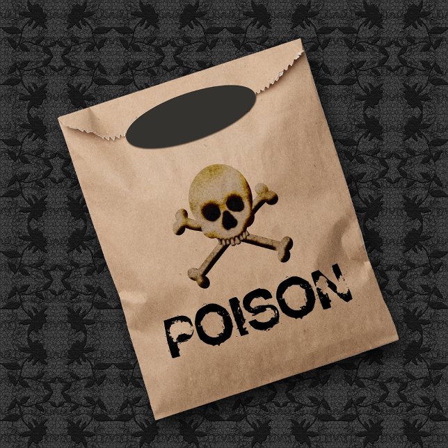Poison Skull And Bones Trick Or Treat Halloween Favour Bags (Creator Uploaded)