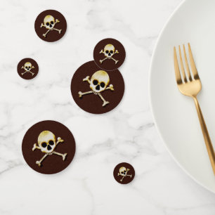 Poison Skull And Crossbones Design Confetti