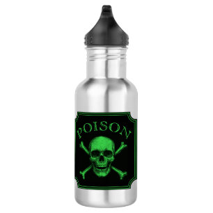 Poison Skull and Crossbones Halloween Design Print 532 Ml Water Bottle