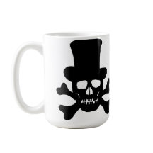 "Poison" Skull and Crossbones with a Top Hat Mug