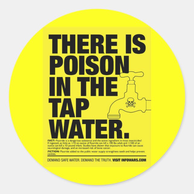 poison tap water classic round sticker (Front)