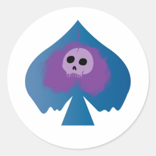 Poisoned Ace of Spade Classic Round Sticker
