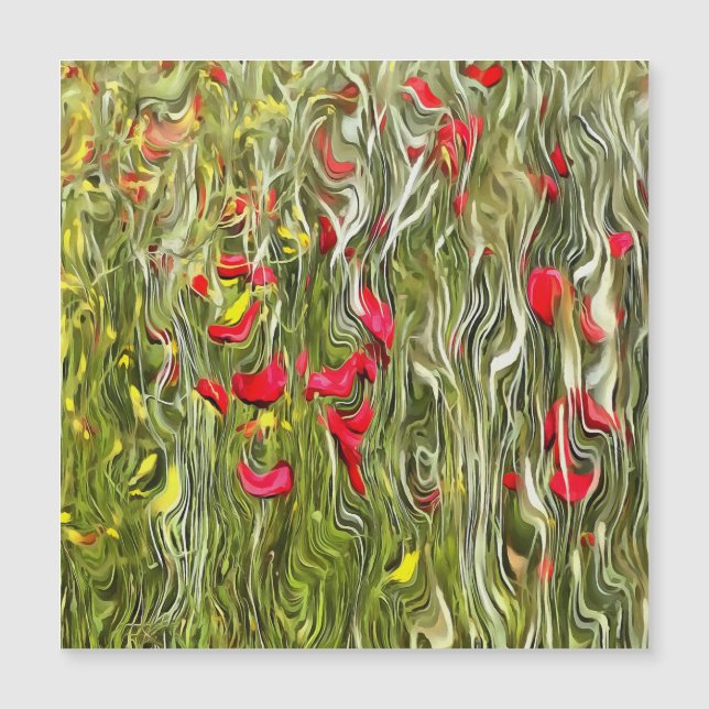 Poisoned Poppies Surrealistic Abstract Art (Front)